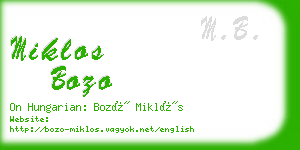 miklos bozo business card